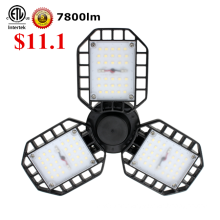 New garage ceiling light 60w deformable led garage light with 3 adjustable panels